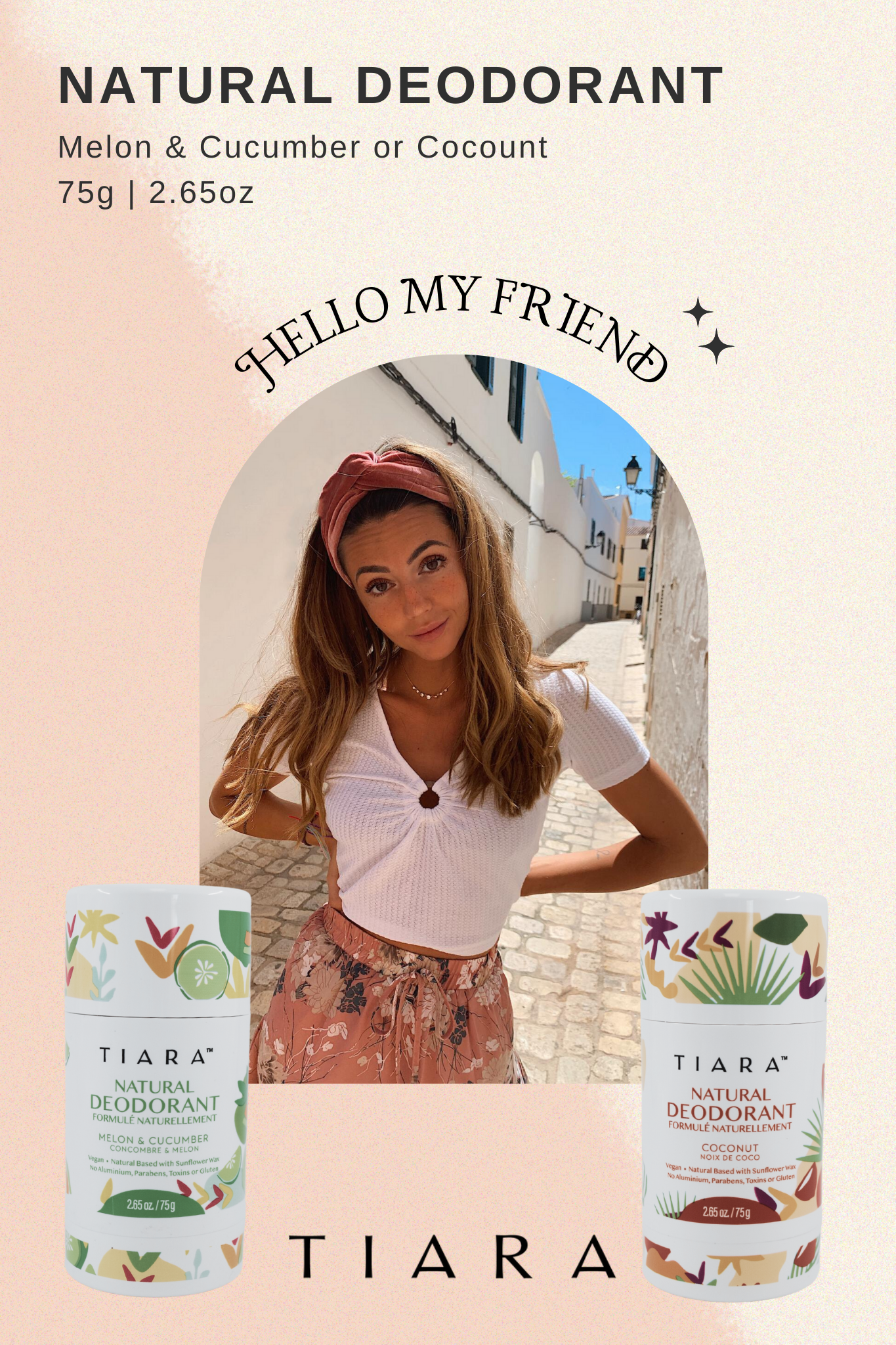 TIARA Natural Deodorant - Melon & Cucumber