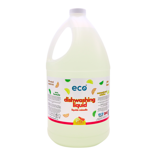 Eco Refillery's dish soap in a refillable 4L jug.