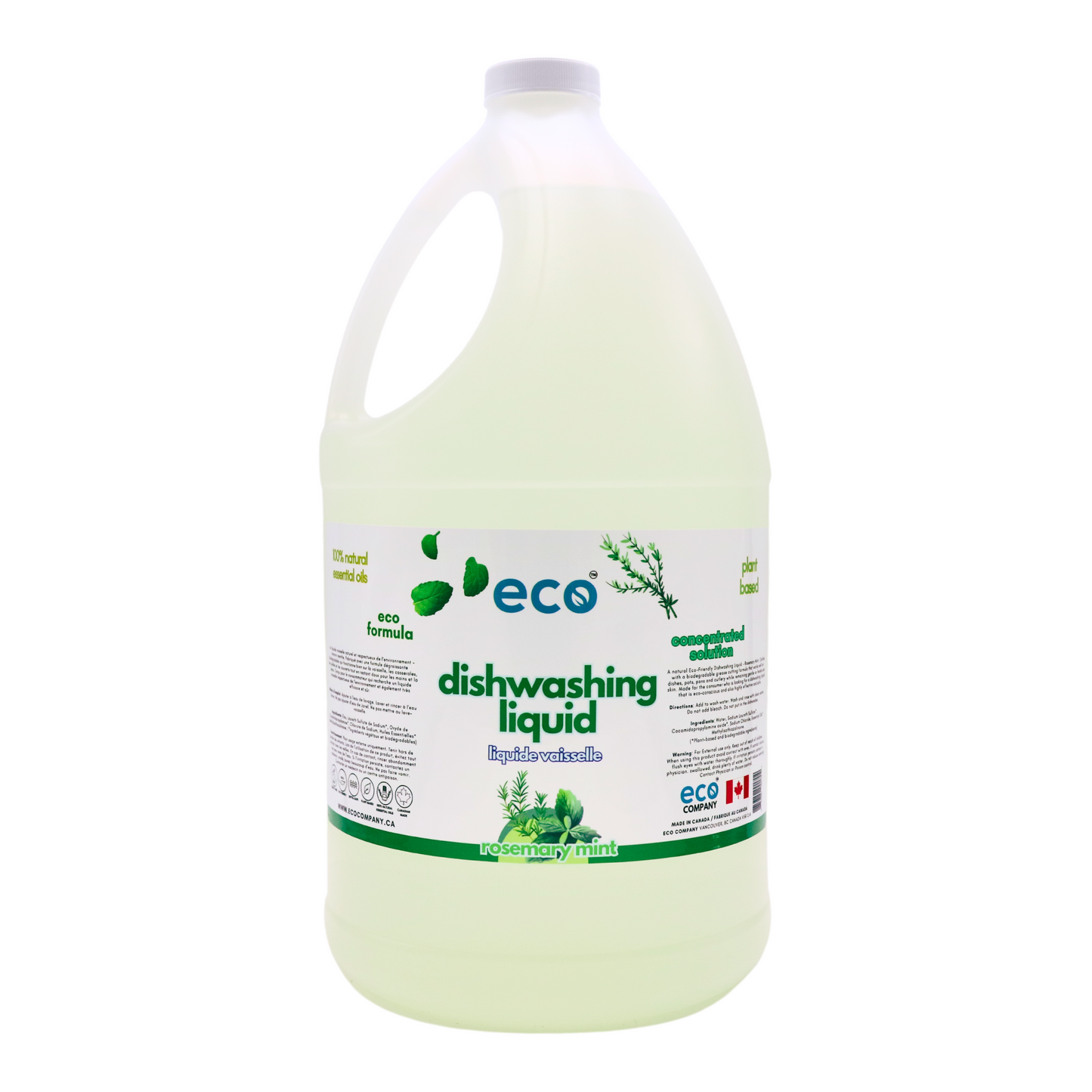 Eco Refillery's dish soap in a refillable 4L jug.