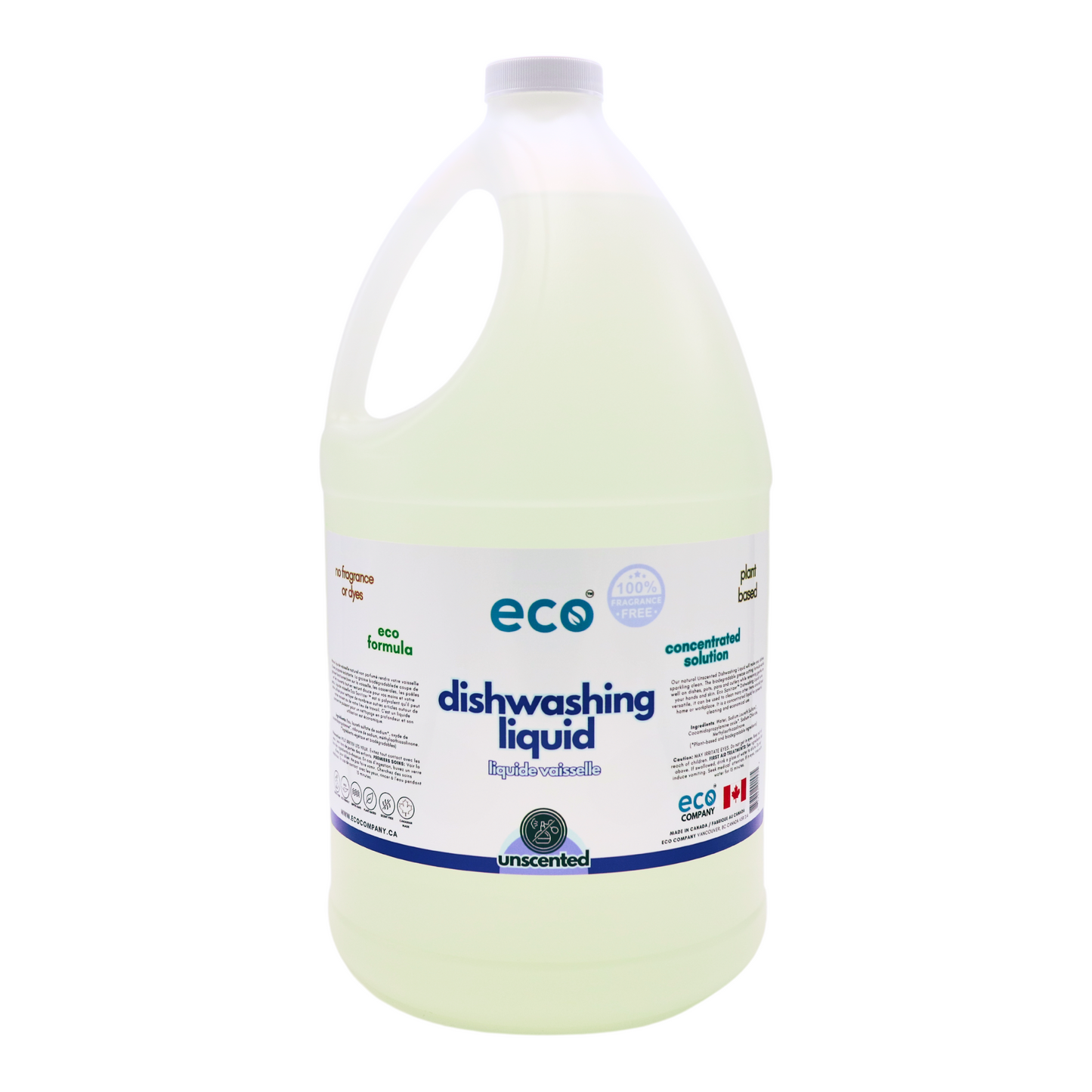 Eco Refillery's dish soap in a refillable 4L jug.