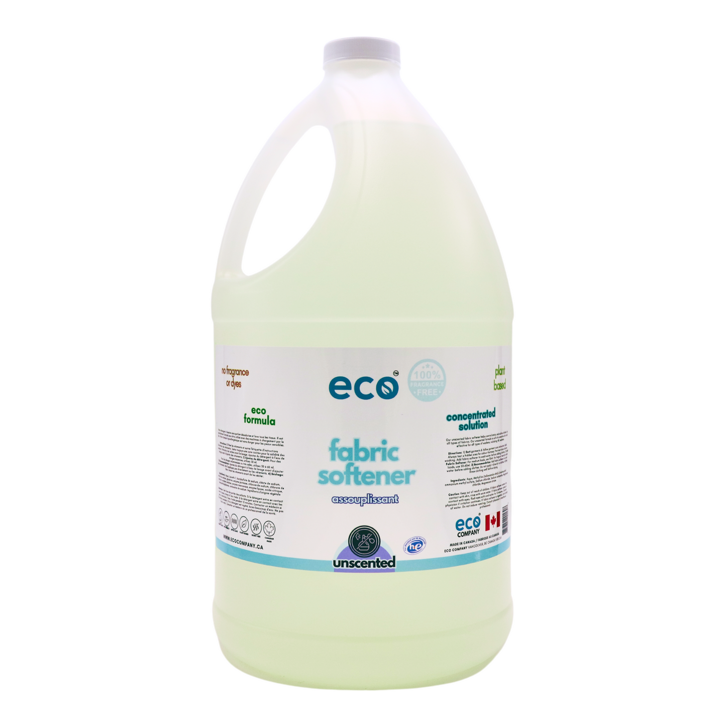 Eco Refillery's fabric softener in a refillable 4L jug.