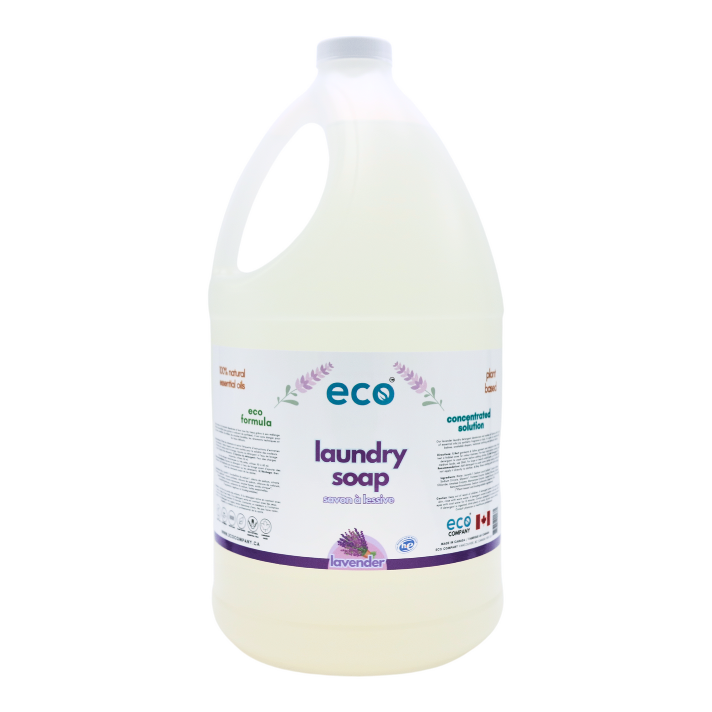 Eco Refillery's laundry soap in a refillable 4L jug.