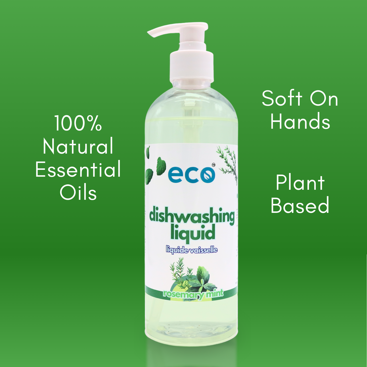 Eco Refillery's bulk dish soap is plant-based, is septic safe, and is scented with 100% natural essential oils.