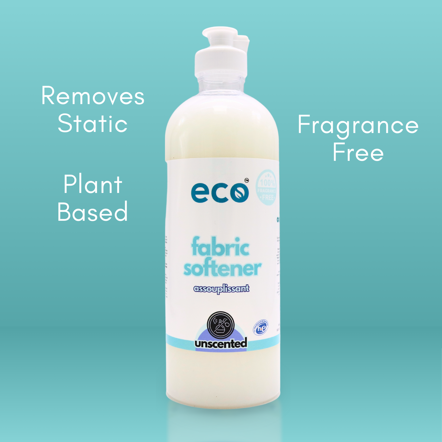 Eco Refillery's bulk fabric softener is fragrance-free, is plant-based, and effectively removes static.