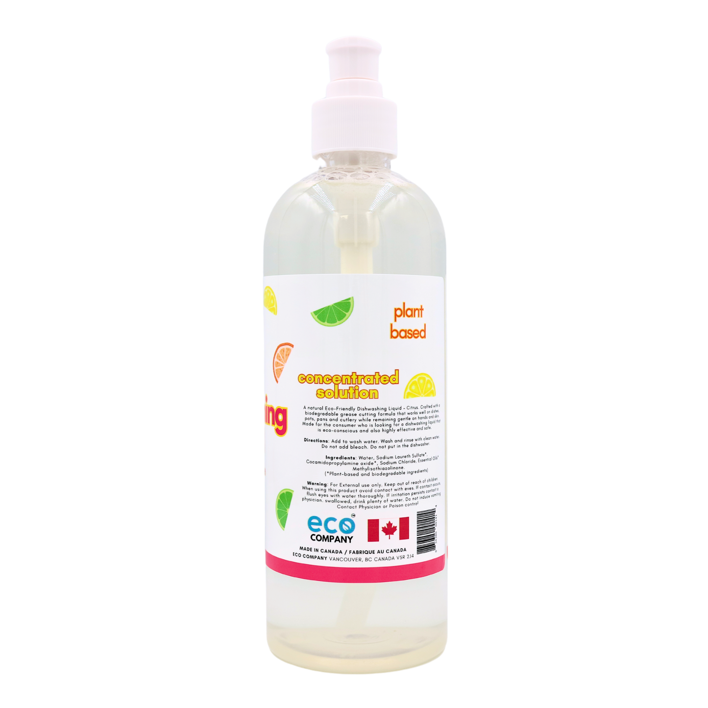Eco Refillery's bulk dish soap has plant-based ingredients.