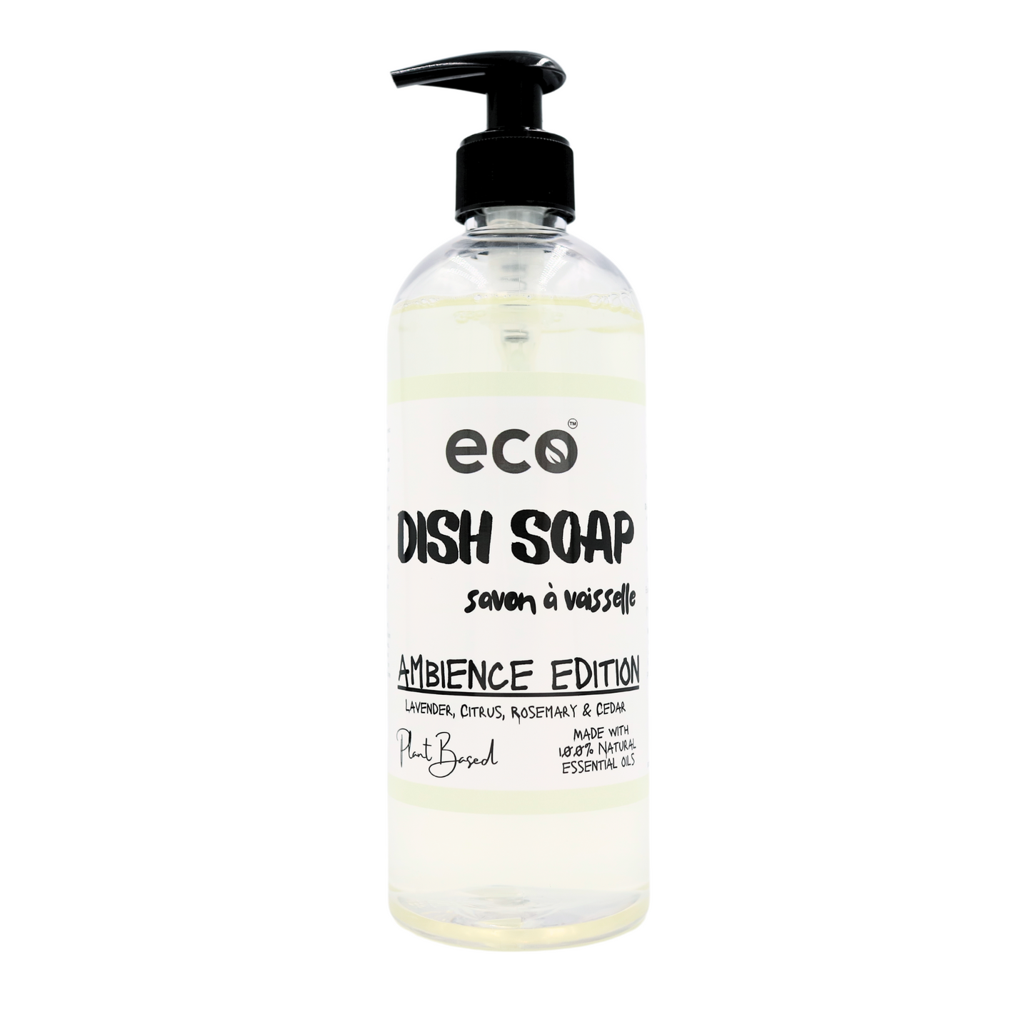 Eco Refillery's dish soap in a refillable 500mL bottle.