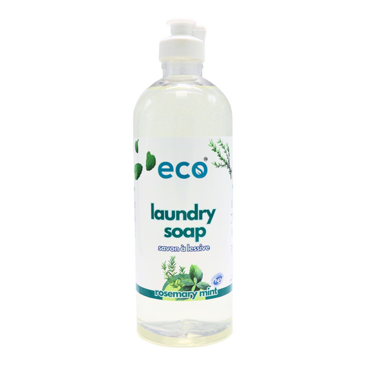 Eco Refillery's laundry soap in a refillable 500mL bottle.