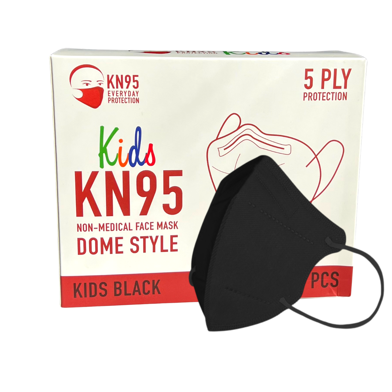 KN95 Dome Style (Kids)- (10/box)