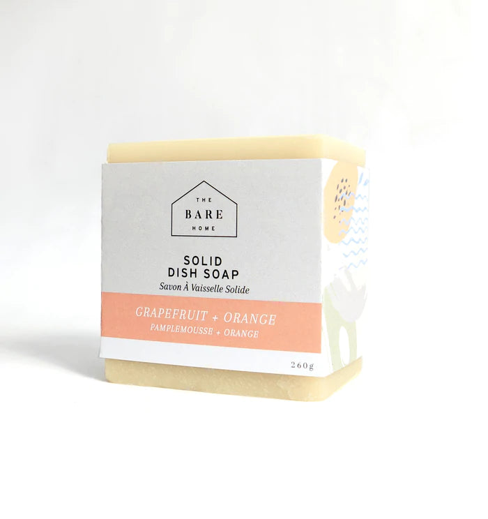 Solid Dish Soap - Grapefruit + Orange