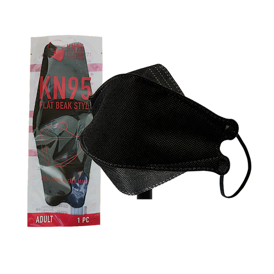 KN95 Flat Beak Style (Adult) - Black (Single Pack)