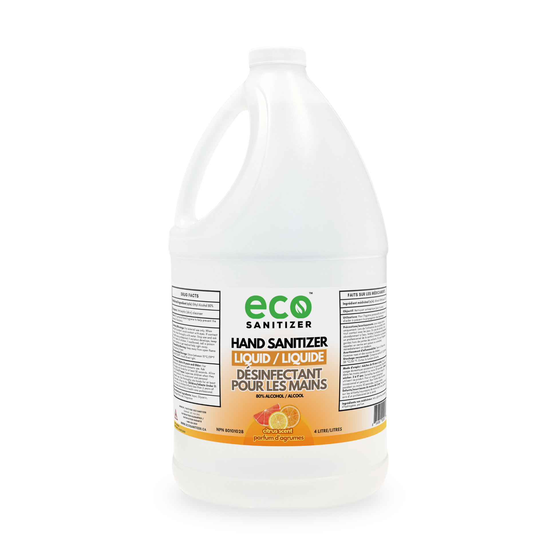 Bulk Scented Sanitizer Refill in a 4L Jug - perfect for refilling mini spray bottles.