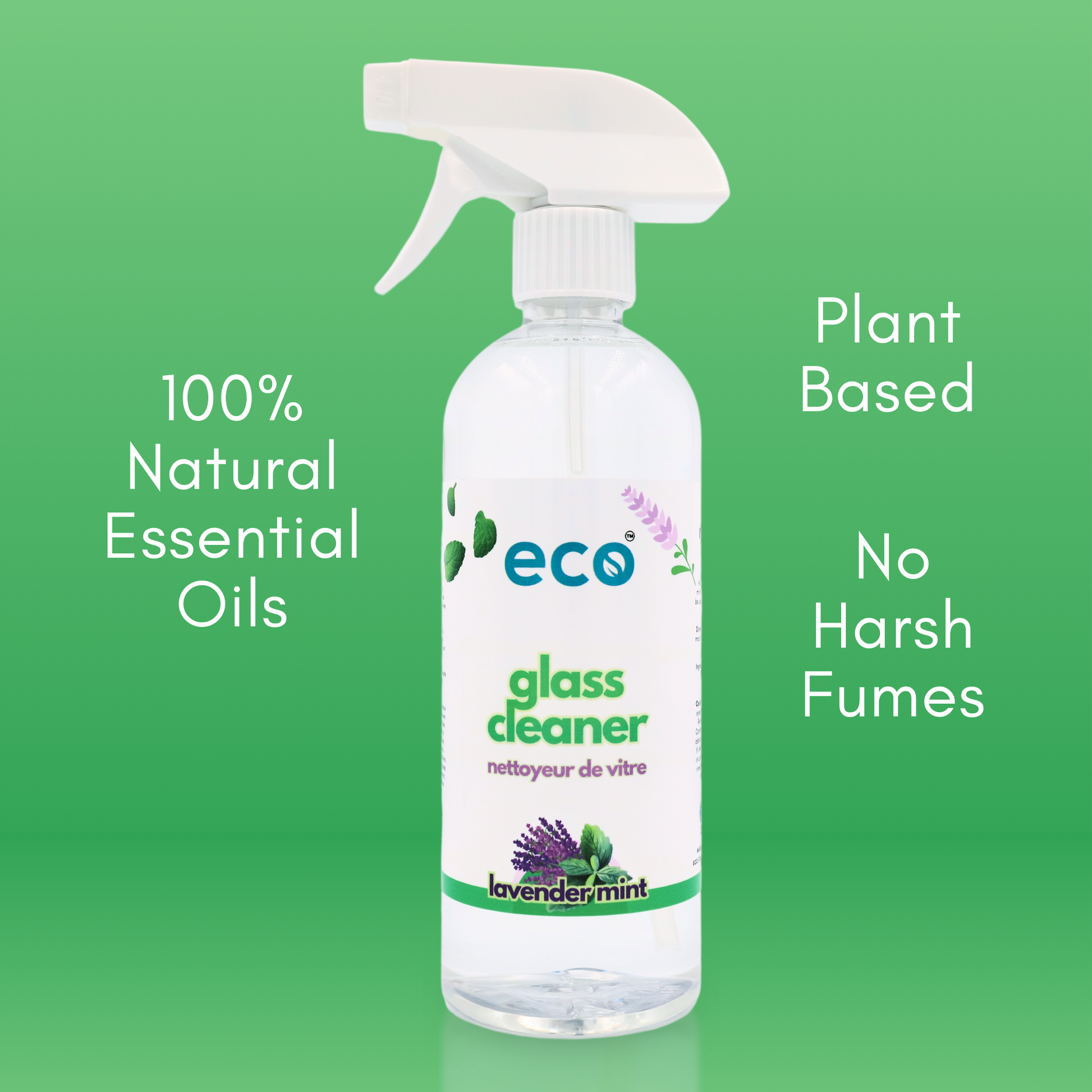 This eco friendly glass cleaner is scented with 100% natural essential oils, has plant-based ingredients, and has a concentrated formula.