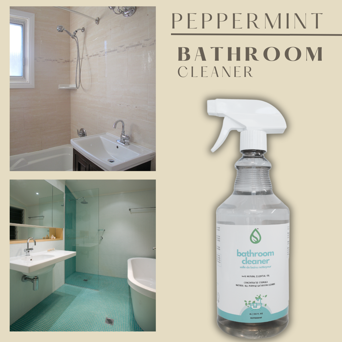Pepermint Cleaner Bathroom Cleaner (Peppermint) – Eco Refillery