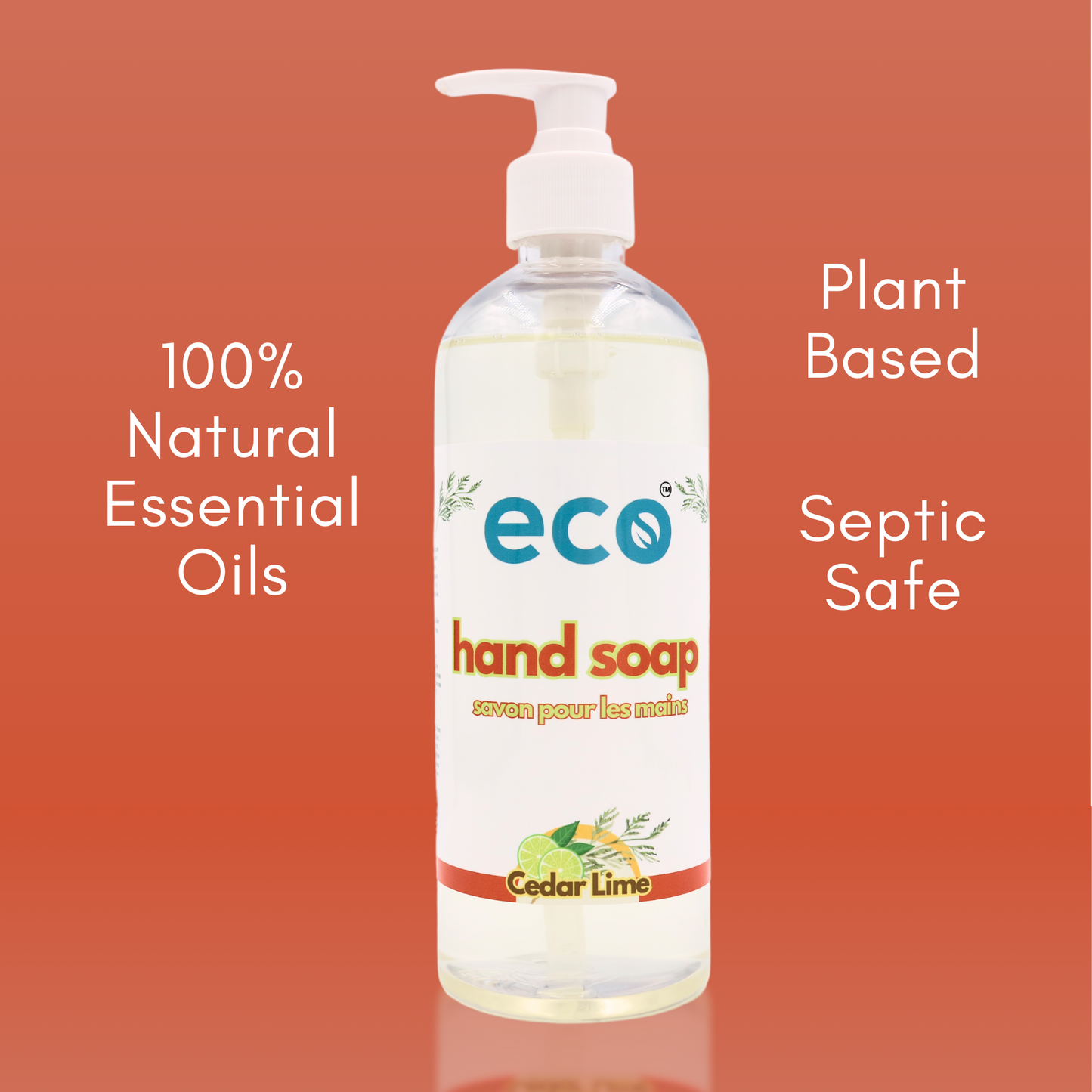 Eco Refillery's bulk hand soap is plant-based, is septic safe, and is scented with 100% natural essential oils.