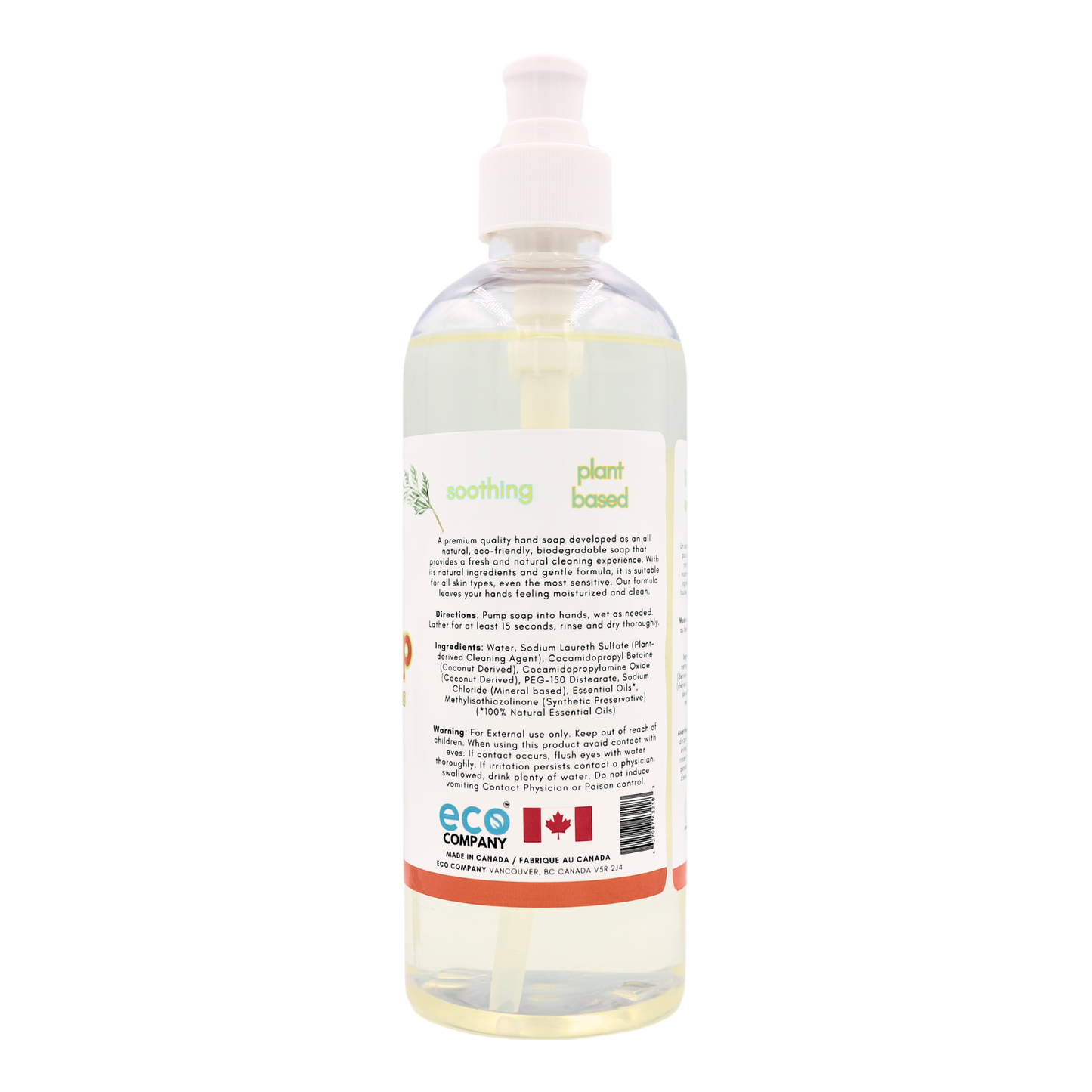 Eco Refillery's bulk hand soap is made with plant-based ingredients.