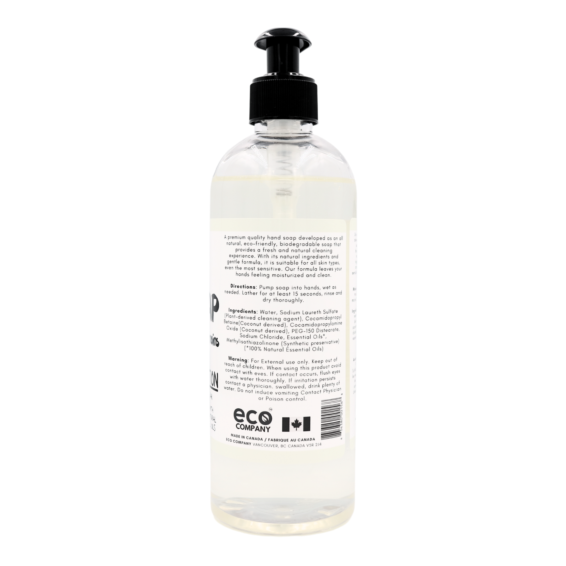 Eco Refillery's bulk hand soap has plant-based ingredients.