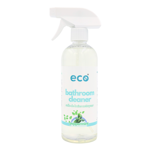 Eco bathroom cleaner in a refillable 500mL bottle.