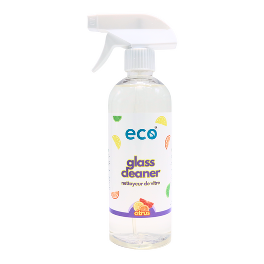 Eco Refillery's glass cleaner in a refillable 500mL bottle.