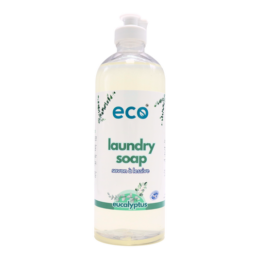 Eco Refillery's laundry soap in a refillable 500mL bottle.