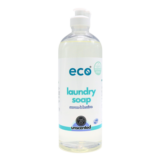 Eco Refillery's laundry soap in a refillable 500mL bottle.