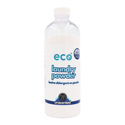 Eco Refillery's laundry powder in a refillable 500mL bottle.